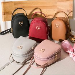 Backpack Style 2024 Women Headset Hole Bag Outdoor Mini Ladies's Pu Leather Pink Fashion Student Bags Casual Small