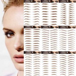 CX5I Tattoo Transfer Eyebrow Makeup Tattoo Sticker Water-based Hair-liked Waterproof Long Lasting False Eyebrows Stickers for Brow Grooming Shaping 240426