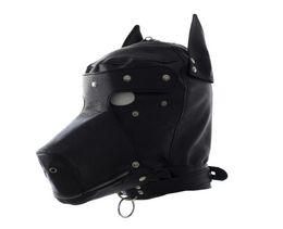 Sexy Bdsm Bondage Hook Fetish Laceup Mouth Dog Mask Sex Toys For Woman Couples Restraints Adult GamesPU Leather Hood Mask8920219