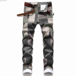 Men's Jeans Mens Cattle Casual Pants Mens Fashion Jeans Mens Sports Wide Leg Pants Mens Colourful Four Seasons Pants New StyleL2404