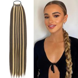 Ponytails Ponytails Ponytail For Women Synthetic Hair Long Straight False Horse Tails Fake Hairpiece 24 Inch For White Black Women