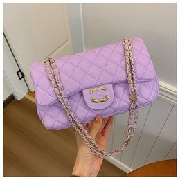 Evening Bags New womens bag 2024 New simple and fashionable rhombus small fragrance single shoulder messenger bag fashion style small square bag bags 5