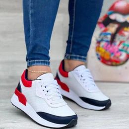 Casual Shoes Women's Lace-up Sneakers Outdoor Walking Plus Size Solid Color Stylish Spring 2024 Women