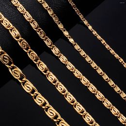 Chains Stainless Steel Paperclip Shape Link Chain Necklace 1.5mm 2mm For Women Men Gold Color Creative Hip Hop Choker Jewelry