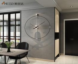 NEW Wrought Iron Wall Clock Home Decoration Office Large Wall Clocks Mounted Mute Watch European Modern Design Hanging Watches Z125258004