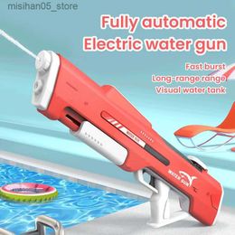 Sand Play Water Fun 63CM oversized 1000mL electric water gun toy powerful automatic high-pressure burst game adult electric water gun toy gift Q240426