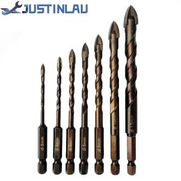 Bits Justinlan Drill Bit Tiling Cement Multi Purpose Ceramic Wall Glass Cement Hole Opener Stone Blue Cutter Nail Metal Drill 312mm