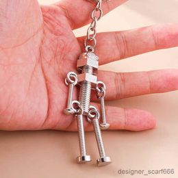 Keychains Lanyards Cartoon Robot Charms Keychain for Car Key Souvenir Gifts for Women Men Handbag Pendants Keyrings DIY Jewellery Accessories