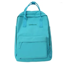 Backpack Preppy Style Casual Backpacks Female Travel Schoolbag Women For Teenage Girls College Long Handle Unisex Nylon Student