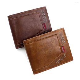 Wallets Waterproof Men's Short Wallet Business Multi-position Soft Male Coin Pocket Ultrathin Foldable 3 Fold Purse Daily Use