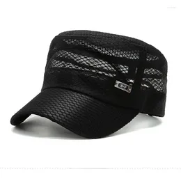 Ball Caps Mesh Sun Hat Solid Colour Adjustable Breathable Tactics Army Cap For Women Men Spring Summer Outdoor Sports Hiking Trucker Hats