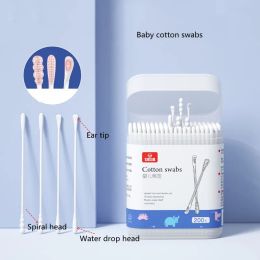 Swab 200 baby cotton swabs, doubleended sterile cotton swabs, spiral head, ear and nose multifunctional cleaning stick