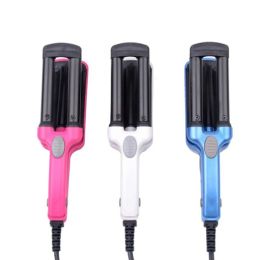Irons 3 Barrel Ceramic Hair Curler Crimper Curling Iron Tong Waving Wand Roller Beauty Personal Care Appliance 200V Salon Tools