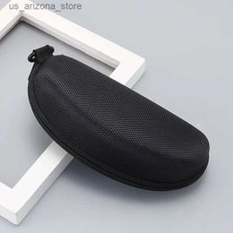 Sunglasses Cases box with large frame black business Oxford fabric EVA zippered glasses luggage accessories fashionable Q240426