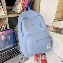 Backpack School Bag For Teenage Girls Boys Casual Travel Rucksack College Students Mochila Simple Design Woman