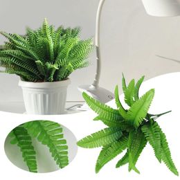 Decorative Flowers 1PC Artificial Lifelike Large Silk Fern Glass Green Grass Plants For Outdoor Outdoors