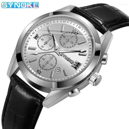 Wristwatches Fashion Casual Men Watches Waterproof Luminous Calendar Quartz Wristwatch SYNOKE Brand Male Clock