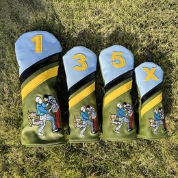 1pc/4pcs Funny Design Cover For Golf Club, Golf Club Head Cover, Golf Accessories