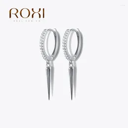 Stud Earrings ROXI Punk Rivet Spike Pendant Round Cartilage 925 Sterling Silver For Women Jewellery Simple Geometric Brincos