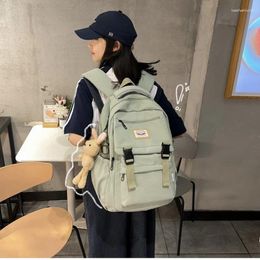 Backpack 2024 Waterproof Nylon Women Korean Japanese Fashion Female Students Schoolbag Multilayer Simple Sense Travel Bag