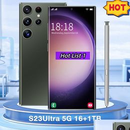 Cell Phones S23Tra 5G Android Smartphone Touch Sn Color S23 7.3-Inch Hd Sensor Supports Mtiple Languages Drop Delivery Accessories Dhg7P