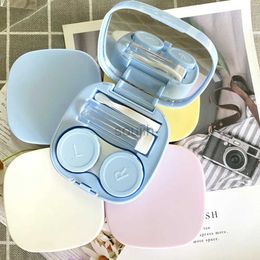 Contact Lens Accessories Women Glasses Cosmetic Contact Lens Case Contact Lenses Box for Eyes Care Travel Kit Holder Container Travel Accessories d240426