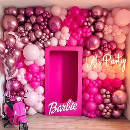 Party Decoration 156Pcs Pink Balloon Garland Arch Kit Metallic Balloons For Wedding Princess Theme Kids Girls Birthday Bridal Shower Decor