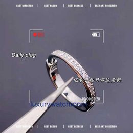 Women Band Tiifeany Ring Jewellery High long-lasting couple lock ring niche design cool and style versatile matching wedding