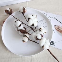 Decorative Flowers Artificial For Vases Farmhouse Fill 21 Style Stems Inch 2Pcs Flower Dried Cotton Home Berry Vase