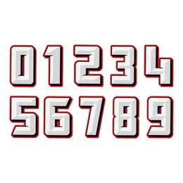 Tattoo Transfer One high 10CM number car motorcycle number sticker Waterproof reflective car sticker track day body helmet sticker diy digital s 240427