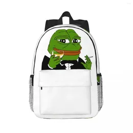 Backpack Pepe The Frog Peepo Emote Backpacks Boys Girls Bookbag Fashion Children School Bags Laptop Rucksack Shoulder Bag Large Capacity