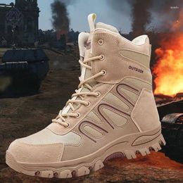 Casual Shoes Men Autumn Winter Outdoor Hiking Military Combat Hunting Ankle Boots High Top Trekking Sports Mountain Climbing War
