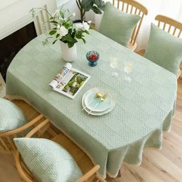 Table Cloth Linen tablecloth lace oval tablecloth flat square pattern oval countryside dining home textile table cover farmhouse 200cm 240426