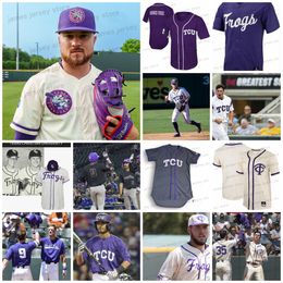 2024 mens custom TCU baseball jerseys Ryder Robinson Peyton Chatagnier Caedmon Parker Kurtis Byrne Anthony Silva Luke Boyers Gabe Miranda Jack Basseer new style