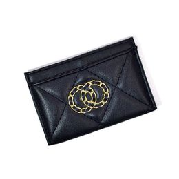 Niche designer bags Short Card Bag Womens Small Fragrant Wind Lingge 2023 New Ultra Thin Card Case Business Card Holder Genuine Leather Mini Change Bag Trendy 3