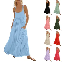 Casual Dresses On Sale Clearance Slim Waist Chiffon Neck Hanging For Women Summer Smocked Dress Loose Vestidos Femenino