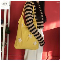 Bag Casual Daisy Flower Large Capacity Totes Canvas Women Shoulder Bags Sweet Lady Messenger Books Shopping Big Purses For Girls