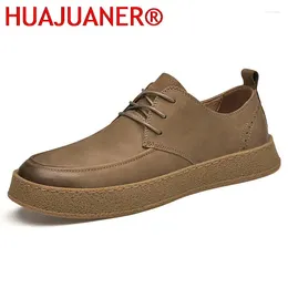 Casual Shoes Men Genuine Leather Lace Up Fashion Mens Luxury Sneakers Men's Oxford Classic Outdoor Cow