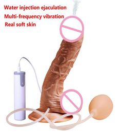 Erotic toys Spray Water Dildos For Women Artificial Penis Vibrator Ejaculation Realistic Dildo Suction Cup Female Masturbator MX201927951