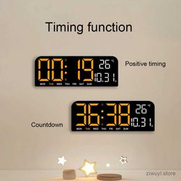 Desk Table Clocks Electronic Digital Clock With 5 Modes Sleep Button Voice Control Adjustable Brightness Table Clock For Office Living Room