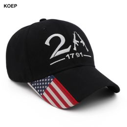Accessories KOEP 2A USA Flag Baseball Caps Fishing Hiking Cap 2D Embroidery Outdoor Sports Snapback Hats