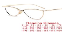 Sunglasses Unique Presbyopia Eyeglasses Magnifying 0 60 Diopter Vintage Brand Design Anti Blue Light Reading Glasses Metal Cat E6957813