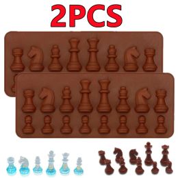 Moulds 2/1Pc DIY Cake Mould Chess Shaped Chocolate Moulds Ice Cube Mould Baking Silicone Mould Cake Decorating Tools Kitchen Accessories