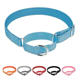 Dog Collars Martingale Reflective Nylon Collar Adjustable Soft Breathable Neoprene Padded For Small Medium Large Dogs Training