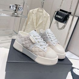 Spring New Small Fragrant Rhythm Pattern Colored Casual Sports with Genuine Leather Lacing and Elevated Versatile Board Shoes