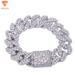 Wholesale Cuban Link Chain Jewellery Vvs Moissanite 925 Sterling Sliver 24mm Iced Out Hip Hop Jewellery Moissanite Cuban Chain