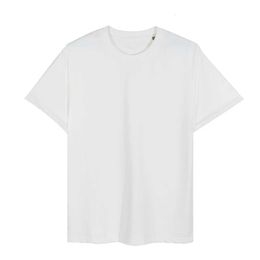 Fashion Ess Designer 305G Pure Cotton T-shirt 2023 Spring/Summer Earth Colour Shoulder Drop Solid Short sleeved Street Oversize Brand Mens