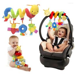 Stroller Parts Baby Crib Hanging Rattles Toys Car Seat Toy Soft Mobiles Cot Spiral Pram Dolls For Babies Born Gift