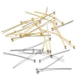 Aiovlo 50pcslot Length 20 30 35 40 mm Stainless Steel Ball Head Pins for Diy Jewellery Making Head Pins Findings Dia 06mm3189538