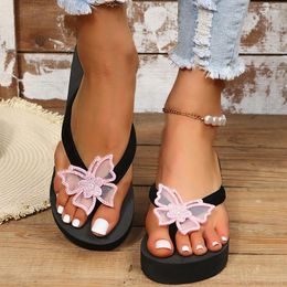 Slippers BCEBYL Women's Summer Fashion Sandals Casual Comfortable Bow Knot Open Toe Flip-flops Flat Thick Bottom